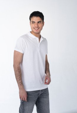 Белая рубашка ПОЛО мужская