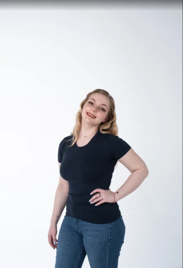 Темная-синяя женская футболка