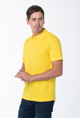 Мужская рубашка ПОЛО жёлтая